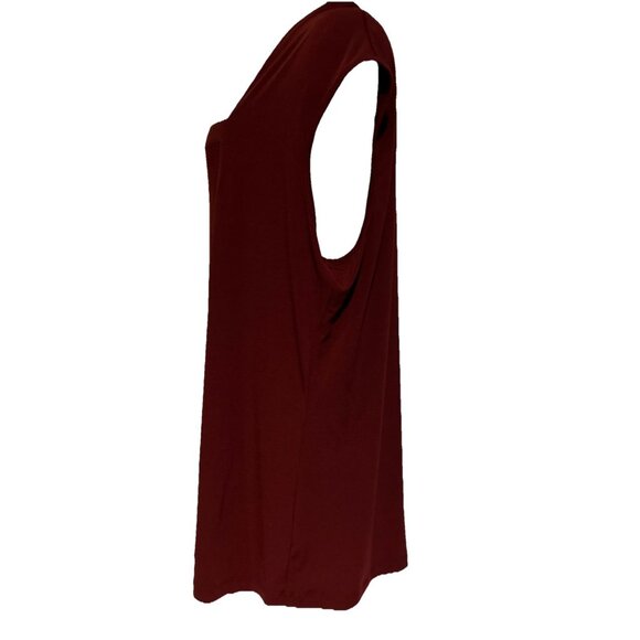 Jones Studio Separates  2X Burgundy  Wine Sleeveless Shirt Travel Layer - NEW - Picture 5 of 9